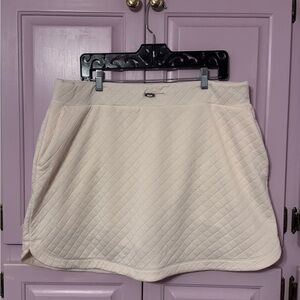 Pebble Beach Dry Luxe Performance Skort Quilted Cream NWOT